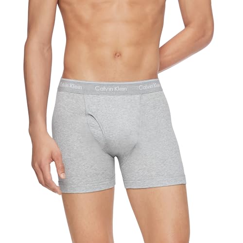 Calvin Klein Men's Cotton Classics 3-pack Boxer Brief, 3 Grey Heather, Large — view 5