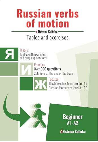 Portada de Russian verbs of motion: tables and exercises. Level A1-A2: for learners of Russian as a foreign language