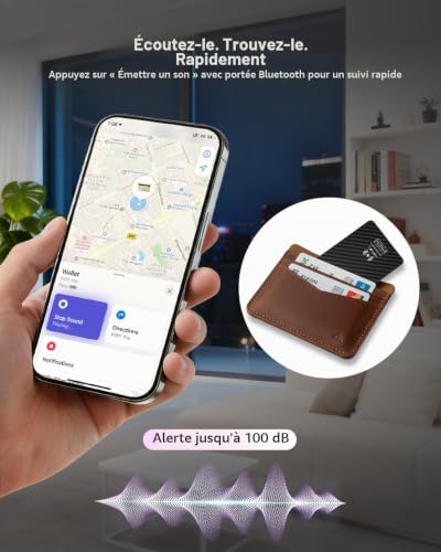 Pohicoo Air Traceur Carte Tag Rechargeable, Wallet Tracker Card Lot de 2 – vue 3