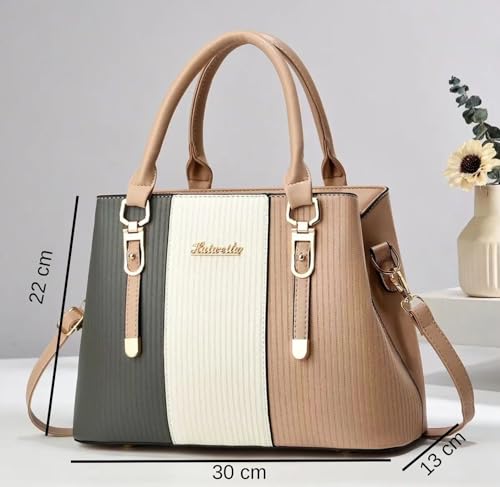 Women's Handbag Set, PU Leather Tote with Matching Purse, (Black)