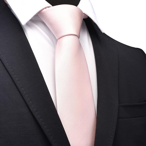 Image of GUSLESON Classic New 3.15 inch(8cm) Men's Solid Color Necktie Wedding Business Tie + Gift Box