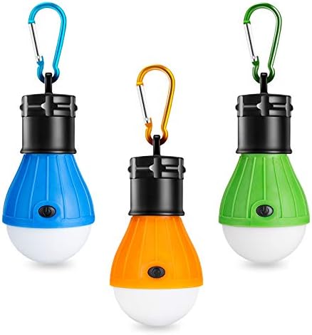 Winzwon Camping Lights Tent Lights Waterproof LED Camping Lantern Light Bulb Suitable for Hiking, Camping, Fishing, Mountaineering, Emergencies Pack of 3