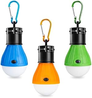 Winzwon Camping Lights Tent Lights Waterproof LED Camping Lantern Light Bulb Suitable for Hiking, Camping, Fishing, Mountaineering, Emergencies Pack of 3