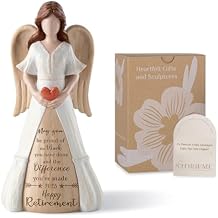 Storieme Retirement Gift for Woman 2025 Handcrafted Angel Figurine for Retiring Coworker Teacher Nurse - Meaningful Thank You Farewell Keepsake for New Chapter with Gift Box & Card