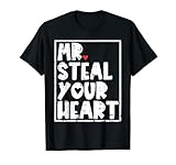 Mr Steal Your Heart Valentines Day Funny V-Day Boys Kids T-Shirt