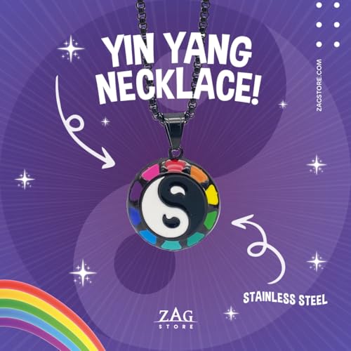 ZAG STORE Miraculous Ladybug Yin Yang Necklace Black Import