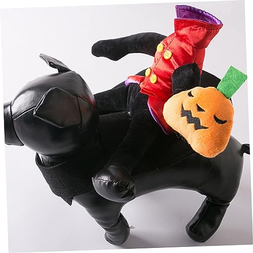 Disfraz Halloween para perro Abaodam con diseño calabaza miniatura 6