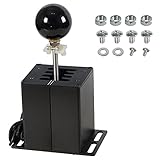 Htostar Racing PC USB Simulator Racing Shifter Compatible with G29 G27 G25 G920 T300RS/GT Steering Wheel Sequential H Gear Shifter Compatible with ATS ETS Dust WRC Sim Racing Games 7+R Black