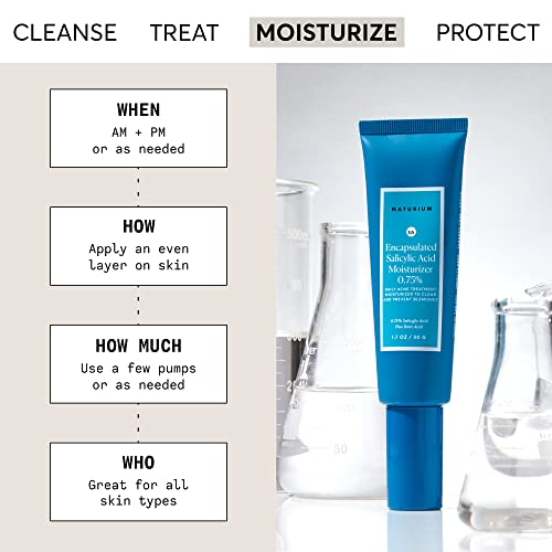Naturium Encapsulated Salicylic Acid Moisturizer 0.75%, Plus Dioic Acid, Daily Blemish Treatment, 1.7 Oz #TOP1