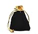 Housweety 10PCs Black Velvet Drawstring Pouches Jewelry Gift Bags 12cmx9cm(4 6/8"x3 4/8")