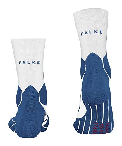 Falke Men's Stabilizing Cool Running Socks, Breathable Quick Dry, Mid Calf, Medium Cushion, High Protection, White (White 2006), 6.5-8.5, 1 Pair #TOP1