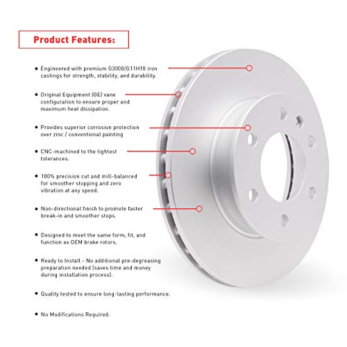 Dynamic Friction Company Brake Rotor For 1992-2001 Lexus ES300; 1992-2006 Toyota Camry; 1995-2004 Toyota Avalon; 1998-2003 Toyota Sienna| Front Blank Disc Brake Rotor| Brakes and Rotors by Dynamic Friction Company - Image 5