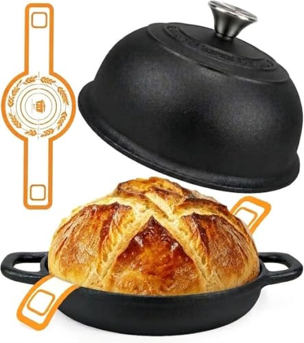 AHJ Pre-seasoned Dutch Oven For Sourdough Bread Baking 4.7L/24cm Dutch Oven