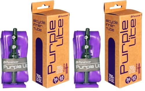パナレーサー(Panaracer) パープルライト 超軽量 TPUチューブ W/O 700×23~32C 仏式バルブ 65mm PURPLE LITE TW723-32F65-PL (× 2)の画像