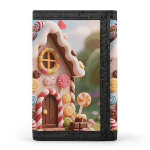 Wallet for Men - Slim Trifold Wallet, Candy House Money Clip, Coin Purse with 8 Credit Card Holder