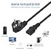 Mcbazel 1,5m C13 Stromkabel 250V 16A AC Stromkabel C13 Standard 3-Pin Steckdose für Stromanschluss für PC Monitor Computer Beamer/Drucker/Elektroherd/... - EU Stecker