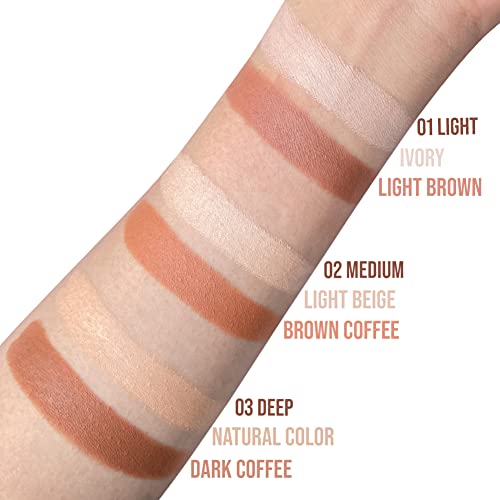 Tintark Duo-Ended Contour Stick For Face Eyes Cheeks, Concealer Makeup, Eyeshadow Stick, Balance Foundation Stick, Bronzer Makeup Crayon, Matte Finish Contouring Stick, 2 In 1 (Medium) #TOP4