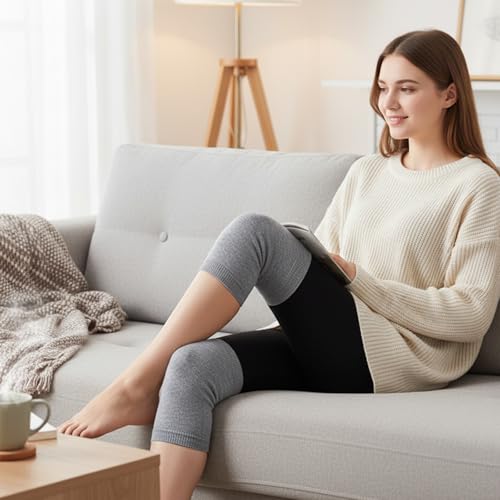 Thermal Knee Warmer with Warm Lining – Stretchy Knit Knee Sleeve/Brace, Night Sleep Knee Wrap Pad, Soft Knee Pain Relief Support Band for Cold Knee Problems,Ideal for Men, Women, Elderly & Elders Gift - Image 3