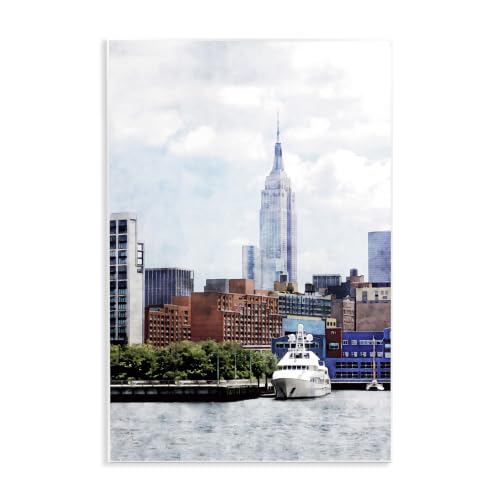 New York City Skyline, 13 x 19 Inch Mounted Print on Wall Plaque