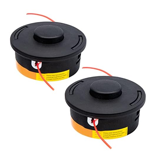 SUNMON 25-2 Trimmer Head,Built-in Weedeater String,AutoCut Weed Eater Head for Stihl fs90r fs56rc and Fits Most Straight Shaft Trimmers,Double Line for Trimming and Mowing (2 PC)
