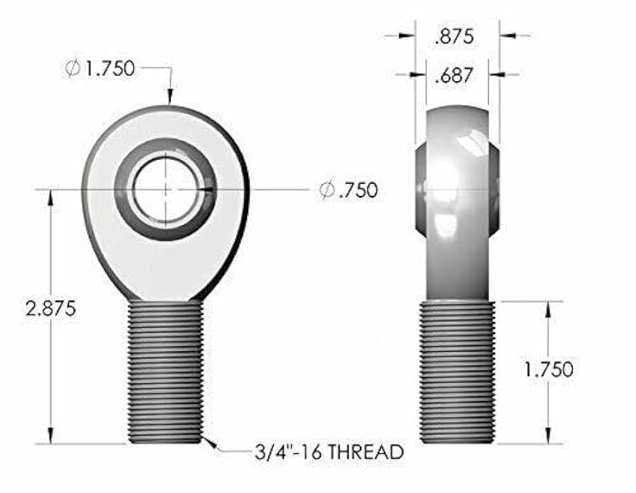 Amazon.com: Jeremywell 3/4 Rod End Heim Joint KIT Chromoly