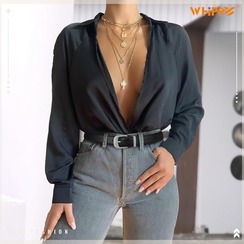 WHIPPY Leather Belts for Women Casual Waist Belt with Vintage Silver Buckle Ladies Fashion Belt for Jeans Pants4