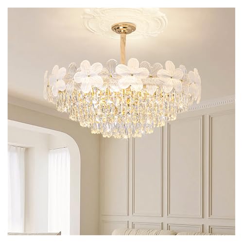 Lustre en cristal moderne de 80cm pour illuminer chaleureusement votre chambre