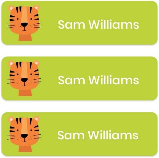 36 x No Iron Medium Personalised Stick On Waterproof Washable Name Labels Great for Clothes, School Uniform, Equipment, Shoes and Much More. School, Nursery, Day Care, Hospital - Cute Fox