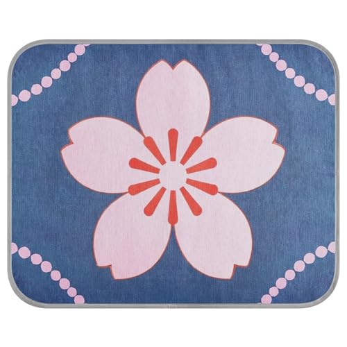 siphylline Beautiful Peach Blue Summer pet Cooling mats Self Cooling cat Blankets for Indoor Cats for Kittens Outdoor cat Comfy Mantas frías para Perros S