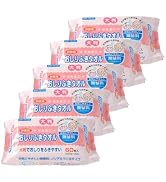 ストリックスデザイン 体拭きシート おしりふきタオル 日本製 大判 300枚 (60枚×5セット) 約20×30cm 白 ノンアルコール 体拭き おしりふきシート ウェットタオル 介護 KN-118