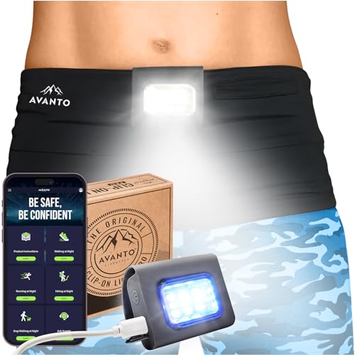AVANTO PRO Magnetic Running Light – 300 Lumen Rechargeable Clip-On Safety Light for Runners, Night Walking & Dog Walking – Hands-Free Floodlight with SOS Mode, Waterproof, Ultra-Bright and Wearable by Avanto Lifestyle - Used condition - US$26.99