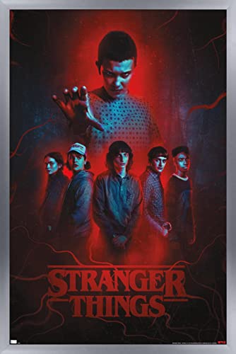Trends International Netflix Stranger Things: Season 4 - Group Wall Poster, 22.37" x 34.00", Silver Framed Version