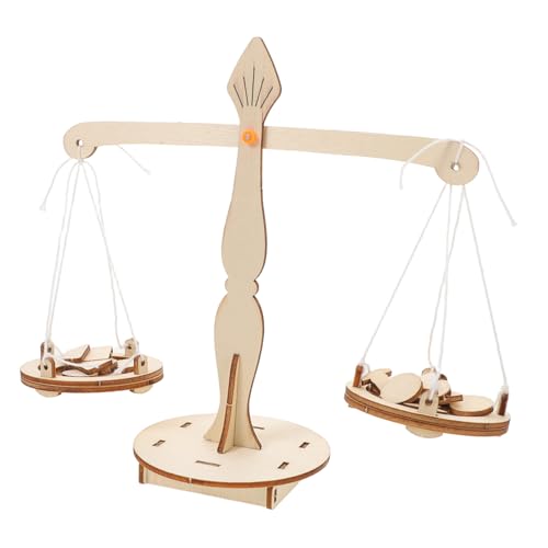 GARIOUANS 5 St Fysikleksak Barnstamleksak Vetenskapsleksak Set Barnvåg Våg Leksaksvåg För Barn Stamvetenskapligt Experimentkit Vetenskapliga Experimentleksaker Matematikvåg Beige