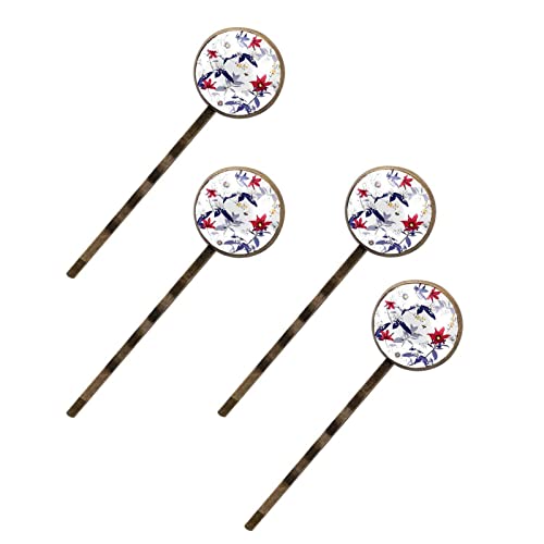 Épingles à cheveux fleurs rouge et blanc : le lot de 4 bijoux de tête idéal à offrir