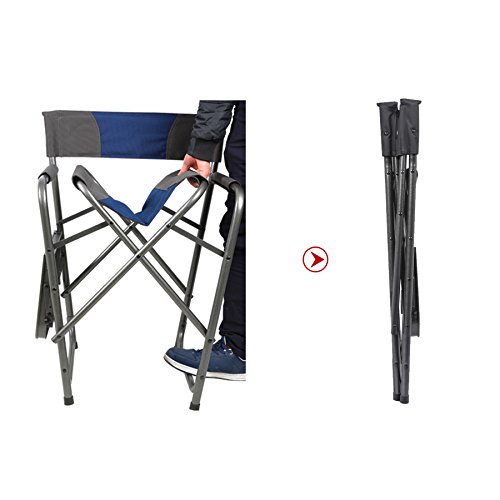 PORTAL Director Chairs, Foldable, Alloy Steel, Blue/Grey by Portal - Image 7