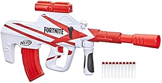 NERF Fortnite B-AR Motorized Dart Blaster, Fortnite Convergence Paint, 10-Dart Blaster, 10-Dart Magazine, 10 Darts F2344EU4 Multicolor