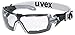 TRANSPARENT MIT günstig Kaufen-Uvex Pheos Guard Schutzbrille - Außen kratzfest, innen dauerhaft beschlagfrei - mit Kopfband - Transparent/Schwarz-Grau