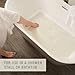 Rubbermaid Commercial Products Bath Tub and Shower Mat, 36-Inch X 18-Inch, White, Extra Long, Machine Washable, Safti-Grip Non-Slip Bathroom Mat with Suction Cups for Home/Hotel/Shower/Bathtub