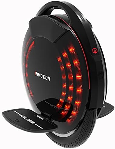 InMotion V8F Electric Unicycle 16 Inch Wheel 21.8 mph 35 Miles Mileage Self-Balancing Electric Scooter for Adults, Colorful Atmosphere Lamp, Built-in Speaker (US Plug)