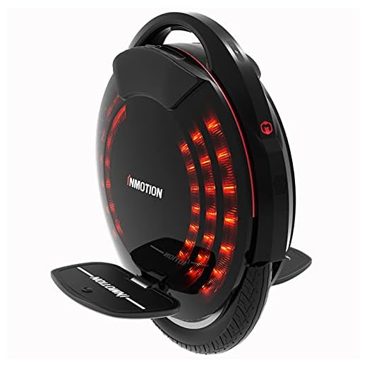 InMotion V8F Electric Unicycle 16 Inch Wheel 21.8 mph 35 Miles Mileage Self-Balancing Electric Scooter for Adults, Colorful Atmosphere Lamp, Built-in Speaker (US Plug)