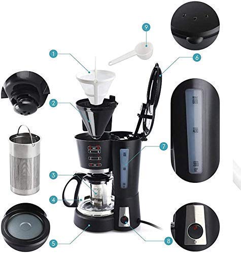Cafetera automática de goteo con capacidad 600 mL y 5 tazas miniatura 2