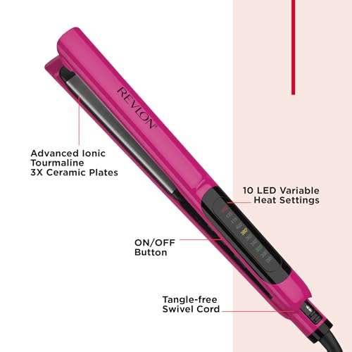 Revlon Smooth Brilliance Ceramic Hair Flat Iron | Smooth Glide and Ultra-Sleek Sylas, (1 in) by REVLON - Image 5