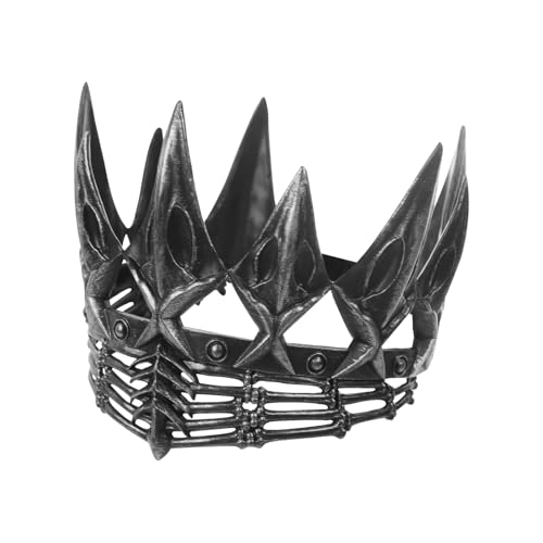 Couronne de corbeau gothique aux détails de roi maléfique pour Halloween