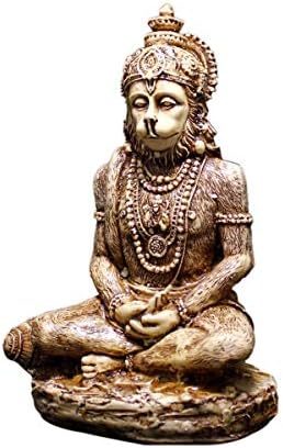craftstore14 Hanuman,Bajranbali,Monkey God Resin Idol Sculpture Statue Size 6"x4" Hand Carved
