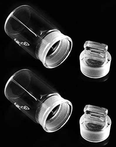 Qwork Weighing Bottle, 4 Pack Borosilicate Glass Weighing Bottles 30X50Mm #TOP1