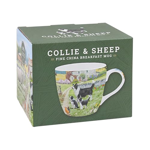 Taza para desayuno Collie & Sheep de porcelana fina 480 ml miniatura 3