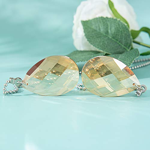 Image of 2 PCS Crystal Champagne Prism Drop Ceiling Fan Pull Chain Extender Decorative Switch