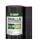 Control Garden Malla Antihierbas 2 x 10 m Groso 105gr | Malla Anti Malas Hierbas y Maleza para Jardín, Huerto, Cesped | Lona Antigerminante Transpirable, Permeable y Resistente