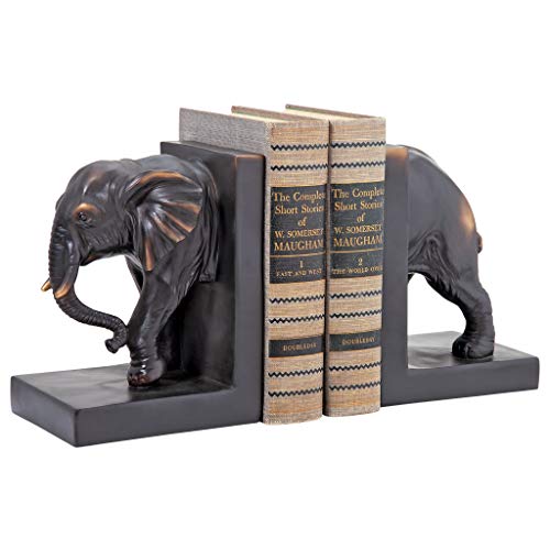 Design Toscano Elephant Bookends Statue, 7 Inch, Set Of Two, Faux Bronze,Qm2859800 #TOP4