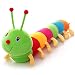 JUNLILIN Juguete de Peluche Suave 50CM Colorido Largo cognitivo Felpa Gusano muñeco de Peluche Juguetes Suave Gusano cojín Regalo Educativo para cumpleaños niños
